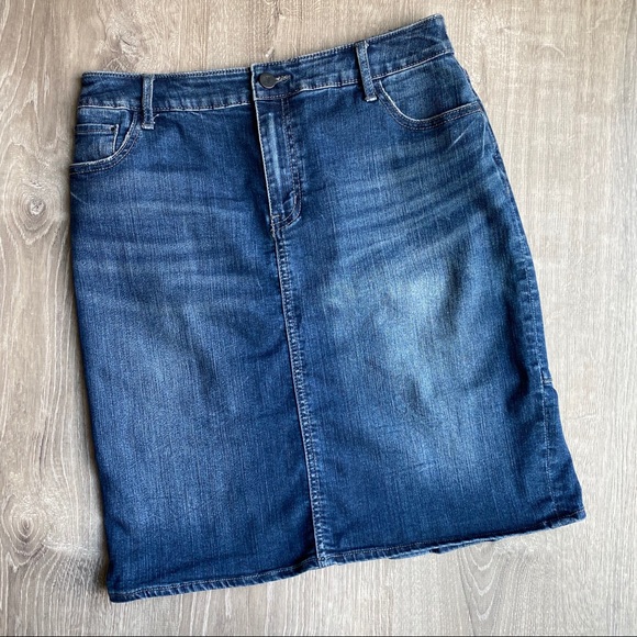 Anthropologie Dresses & Skirts - ANTHRO Denim Skirt w/ Ruffle Hem Detail 27